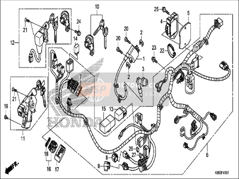 38501KSSB31, Rele Comp.,  Principal (Mi, Honda, 2